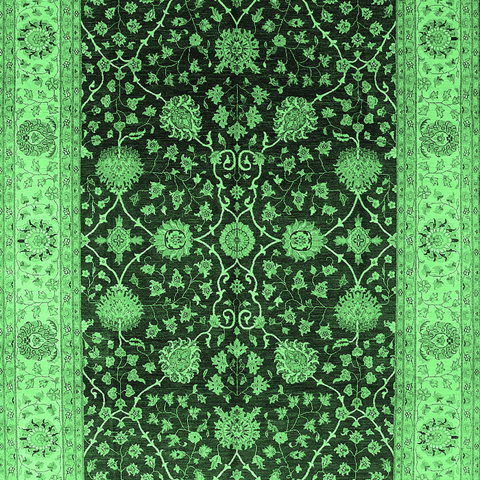 Oriental Emerald Green Industrial Rug, urb3209emgrn