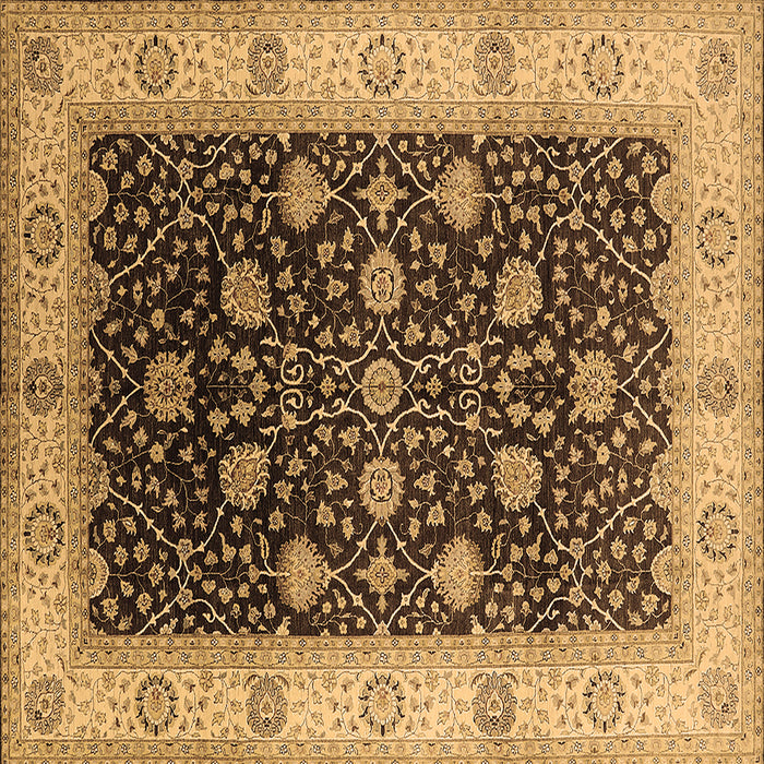 Square Oriental Brown Industrial Rug, urb3209brn