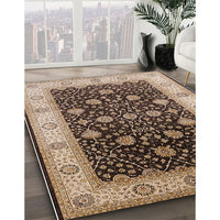 Mid-Century Modern Reddish Brown Oriental Rug, urb3209