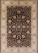 Machine Washable Industrial Modern Sepia Brown Rug, wshurb3209