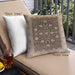 Front View of Mid-Century Modern Urban Square Sepia Brown Throw Pillow, 18 inch by 18 inch, pwurb3209