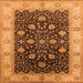 Square Oriental Orange Industrial Rug, urb3209org