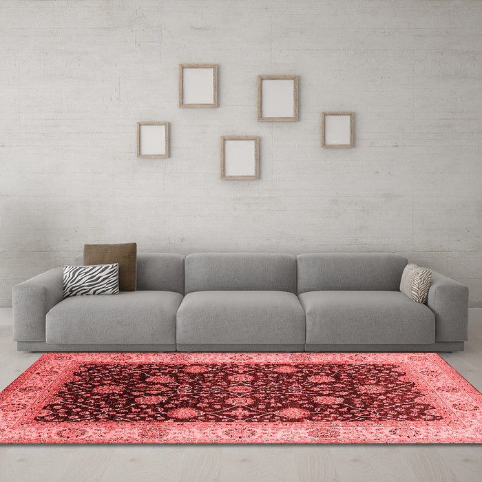 Industrial Red Washable Rugs