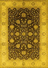 Oriental Yellow Industrial Rug, urb3209yw