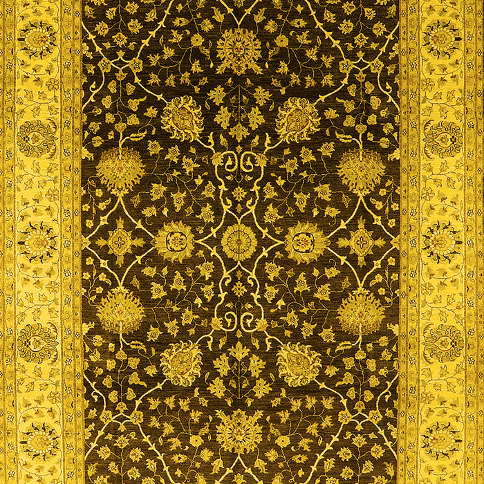 Oriental Yellow Industrial Rug, urb3209yw