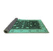 Sideview of Oriental Turquoise Industrial Rug, urb3209turq