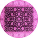 Round Oriental Pink Industrial Rug, urb3209pnk