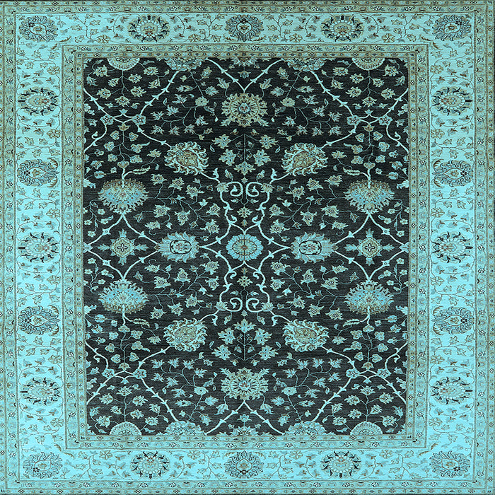 Square Oriental Light Blue Industrial Rug, urb3209lblu