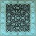 Square Oriental Light Blue Industrial Rug, urb3209lblu