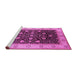 Sideview of Machine Washable Oriental Pink Industrial Rug, wshurb3209pnk