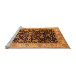 Sideview of Machine Washable Oriental Orange Industrial Area Rugs, wshurb3209org