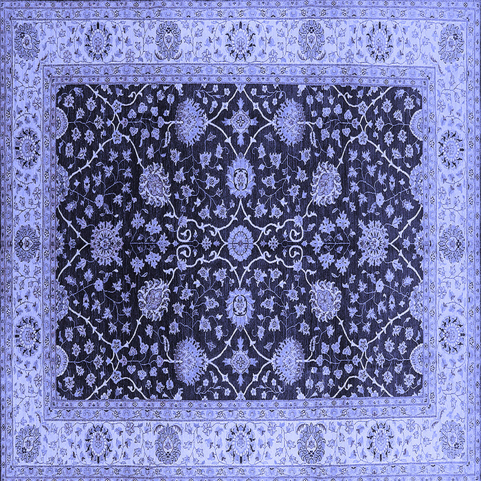 Square Oriental Blue Industrial Rug, urb3209blu