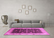 Machine Washable Oriental Pink Industrial Rug in a Living Room, wshurb3209pnk