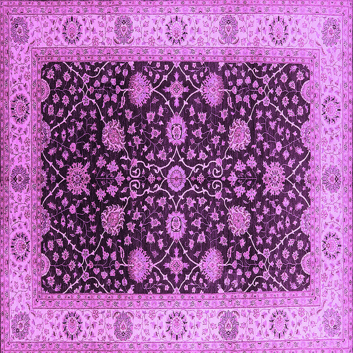 Square Oriental Purple Industrial Rug, urb3209pur
