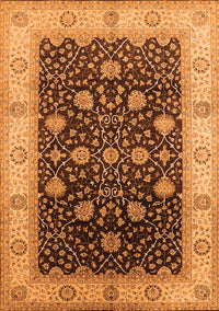 Oriental Orange Industrial Rug, urb3209org