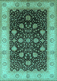 Oriental Turquoise Industrial Rug, urb3209turq