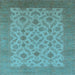 Square Oriental Light Blue Industrial Rug, urb3210lblu