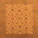 Square Oriental Orange Industrial Rug, urb3210org