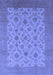 Machine Washable Oriental Blue Industrial Rug, wshurb3210blu