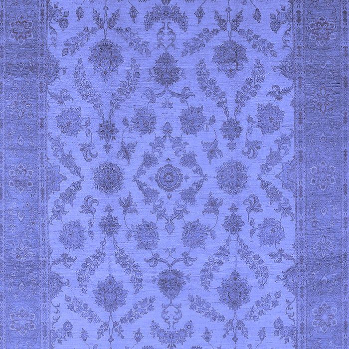 Machine Washable Oriental Blue Industrial Rug, wshurb3210blu