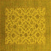 Square Oriental Yellow Industrial Rug, urb3210yw