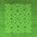 Square Oriental Green Industrial Rug, urb3210grn