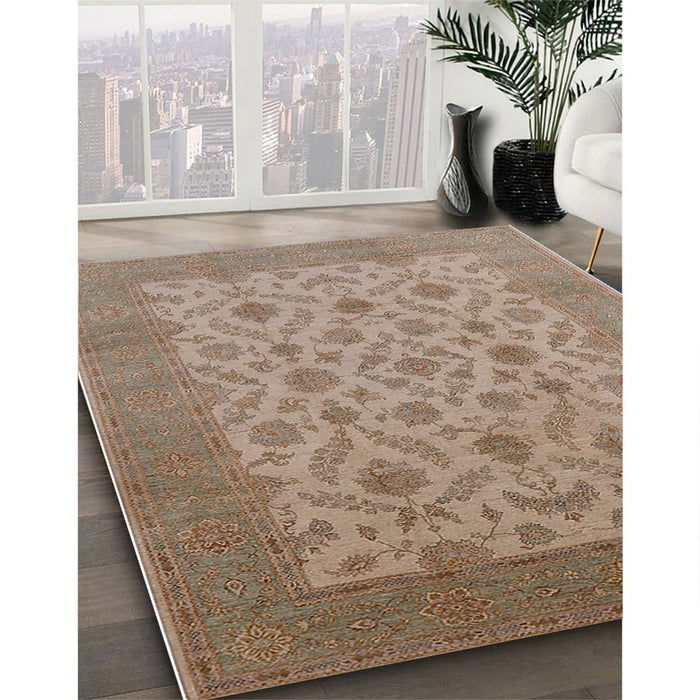 Machine Washable Industrial Modern Camel Brown Rug in a Family Room, wshurb3210