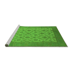 Sideview of Machine Washable Oriental Green Industrial Area Rugs, wshurb3210grn