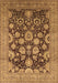 Machine Washable Oriental Brown Industrial Rug, wshurb3211brn