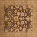 Square Oriental Brown Industrial Rug, urb3211brn