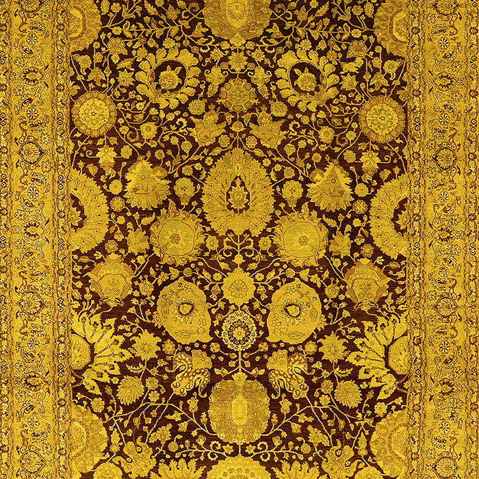 Oriental Yellow Industrial Rug, urb3211yw