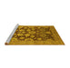 Sideview of Machine Washable Oriental Yellow Industrial Rug, wshurb3211yw