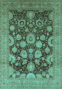 Oriental Turquoise Industrial Rug, urb3211turq