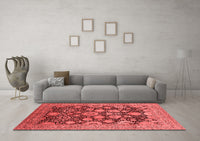 Machine Washable Oriental Red Industrial Rug, wshurb3211red