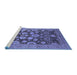 Sideview of Machine Washable Oriental Blue Industrial Rug, wshurb3211blu