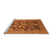 Sideview of Machine Washable Oriental Orange Industrial Area Rugs, wshurb3211org