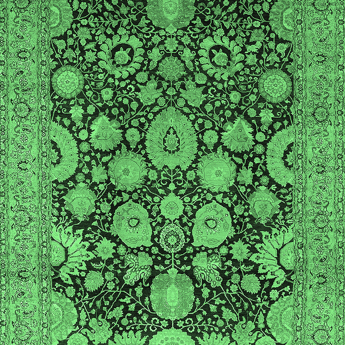 Oriental Emerald Green Industrial Rug, urb3211emgrn
