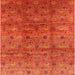 Square Mid-Century Modern Red Oriental Rug, urb3212