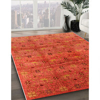 Mid-Century Modern Red Oriental Rug, urb3212