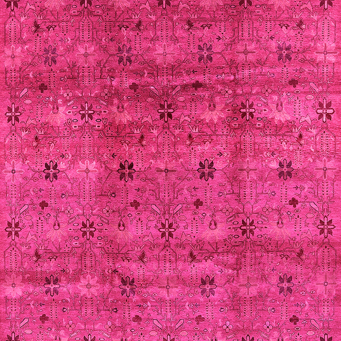 Machine Washable Oriental Pink Industrial Rug, wshurb3212pnk