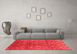 Industrial Red Washable Rugs