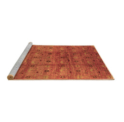Sideview of Machine Washable Oriental Brown Industrial Rug, wshurb3212brn