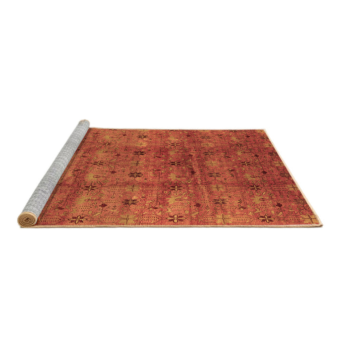 Sideview of Machine Washable Oriental Brown Industrial Rug, wshurb3212brn