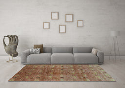 Machine Washable Oriental Light Blue Industrial Rug in a Living Room, wshurb3212lblu