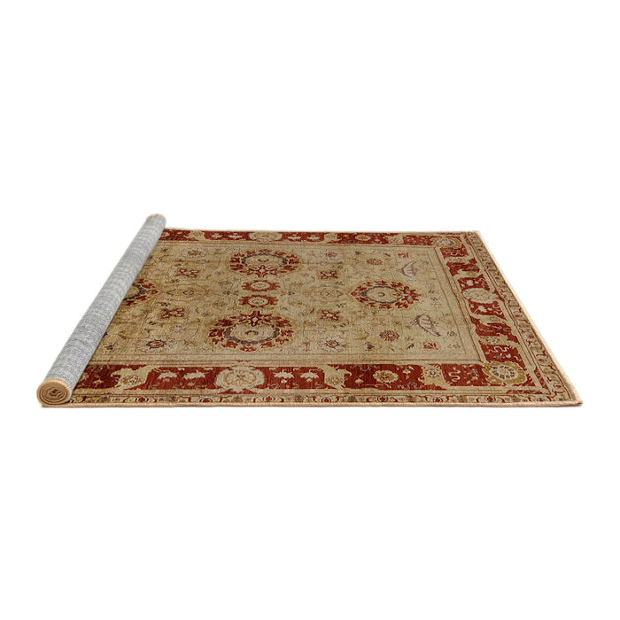 Sideview of Machine Washable Industrial Modern Mahogany Brown Rug, wshurb3213