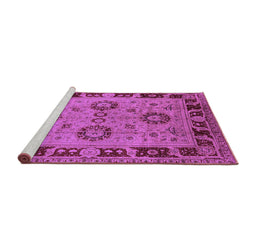 Sideview of Machine Washable Oriental Purple Industrial Area Rugs, wshurb3213pur