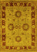 Oriental Yellow Industrial Rug, urb3213yw