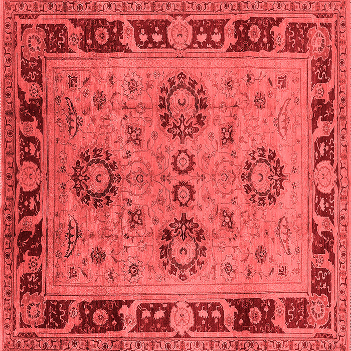 Machine Washable Oriental Red Industrial Rug, wshurb3213red