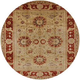 Round Machine Washable Industrial Modern Mahogany Brown Rug, wshurb3213