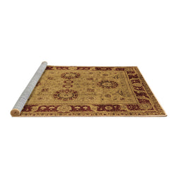 Sideview of Machine Washable Oriental Brown Industrial Rug, wshurb3213brn